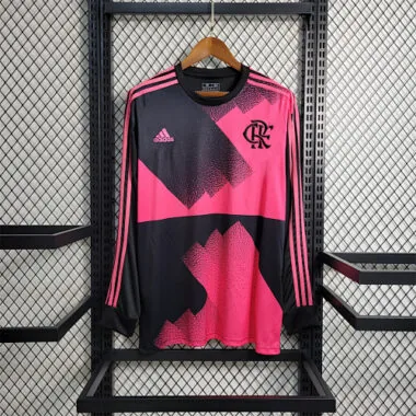 23-24 Flamengo roze shirt met lange mouwen