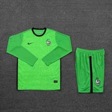 2021 Frankrijk groene keepersshirt met lange mouwen