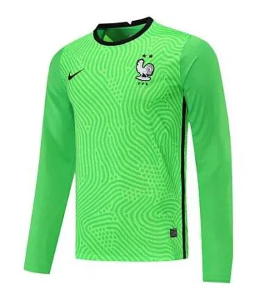 2021 Frankrijk groene keepersshirt met lange mouwen