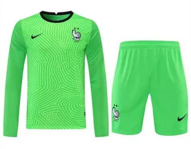 2021 Frankrijk groene keepersshirt met lange mouwen