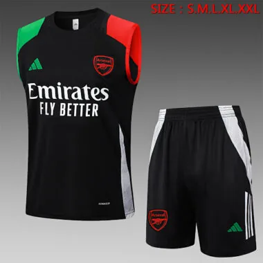 24-25 Arsenal Black Vest Kit Soccer