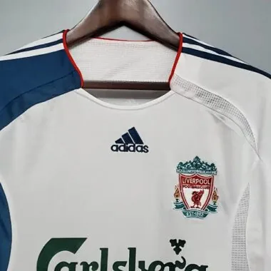 06-07 Retro Long Sleeve Liverpool Soccer Jersey Away