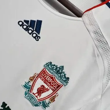 06-07 Retro Long Sleeve Liverpool Soccer Jersey Away