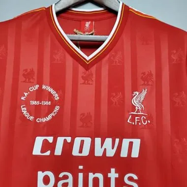 85-86 Retro Liverpool Soccer Jersey Home
