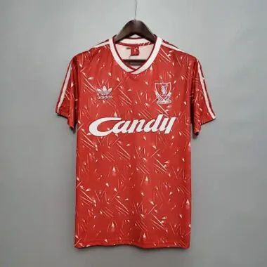 89-91 Retro Liverpool Soccer Jersey Home