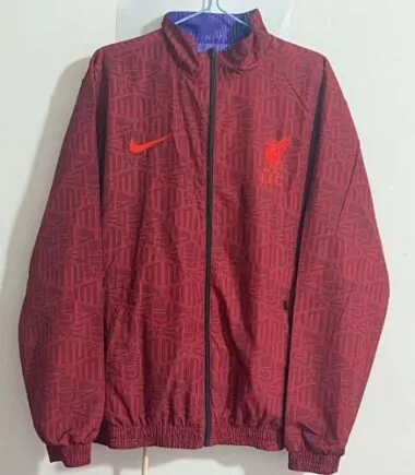 23-24 Liverpool Reversible Windbreaker Red&Purple Double-Sides Jacket Best Jerseys