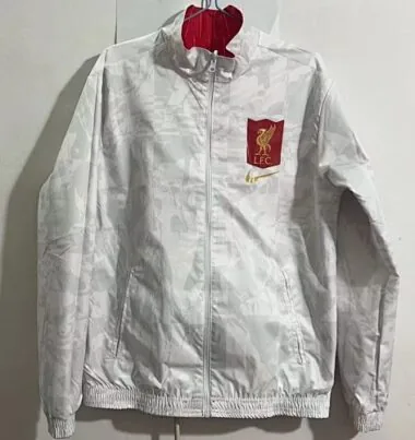 23-24 Liverpool Reversible Windbreaker White&Red Double-Sides Jacket Best Jerseys