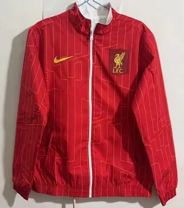 23-24 Liverpool Reversible Windbreaker White&Red Double-Sides Jacket Best Jerseys
