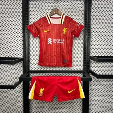 24-25 Liverpool Home Kid Kits Youth Apparels Football