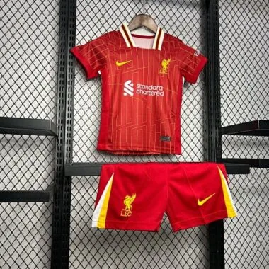 24-25 Liverpool: divise da bambino per le partite in casa, abbigliamento per ragazzi, calcio