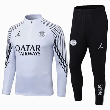25-26 PSG Training Kits Long White Football Tracksuits