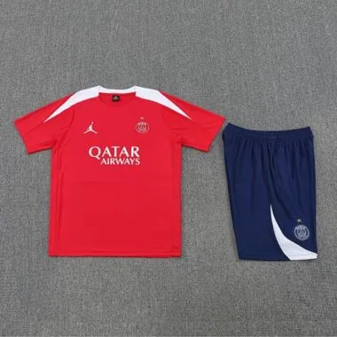 25-26 PSG Red Training Kits Football Tracksuits