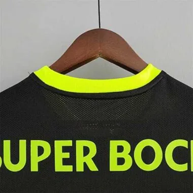 Sporting Lisbon 2022/23 Black Neon Green Away Jersey