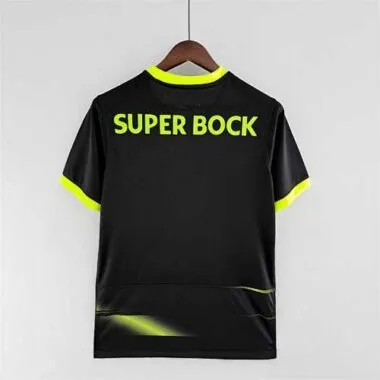 Sporting Lisbon 2022/23 Black Neon Green Away Jersey