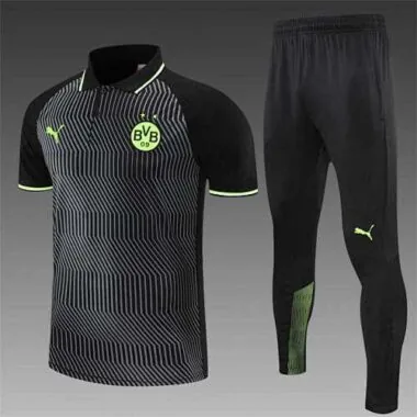 Polo Dortmund black stripes