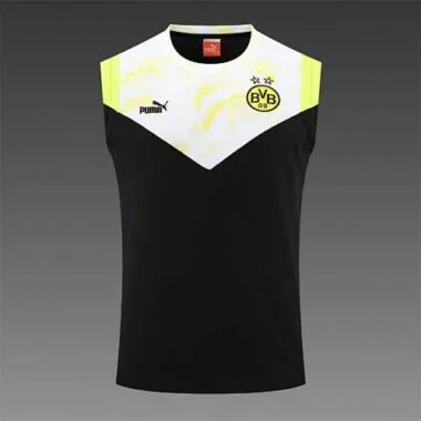 22-23 Dortmund vest training suit kit black and white