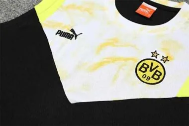 22-23 Dortmund vest training suit kit black and white