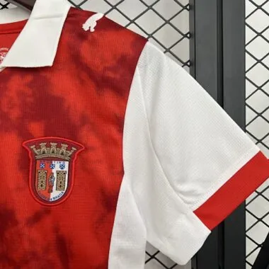 25-26 Braga Home Kids Kit Soccer T-Shirt AAAAJersey Supply Yupoo