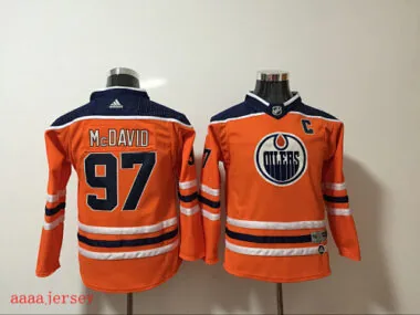 Edmonton Oilers kids hockey jersey SM-LXL 埃德蒙顿油人队童装冰球服
