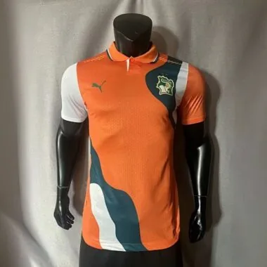 2023 Ivory Coast Orange Kit With Collar Player Version Shirts Football