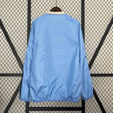 2024 Real Madrid Blue&Beige Trench Coat Reversible Windbreaker Jacket Soccer AAAAJersey Yupoo
