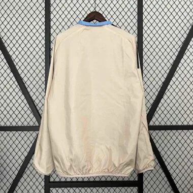 2024 Real Madrid Blue&Beige Trench Coat Reversible Windbreaker Jacket Soccer AAAAJersey Yupoo