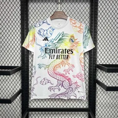 24-25 Real Madrid Rainbow Dragon White Training Kit Sport AAAAJersey Yupoo