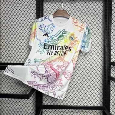 24-25 Real Madrid Rainbow Dragon White Training Kit Sport AAAAJersey Yupoo