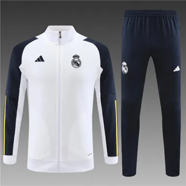 23-24 Real Madrid White Kits Long Sleeve Training Suit Cheap Jerseys Yupoo