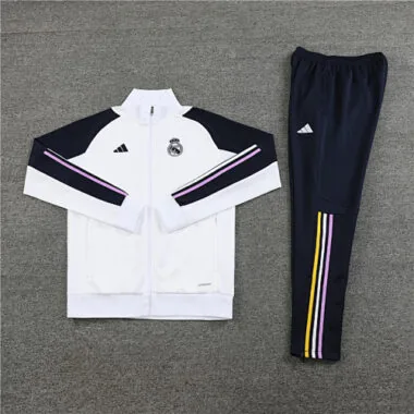 23-24 Real Madrid White Kits Long Sleeve Training Suit Cheap Jerseys Yupoo