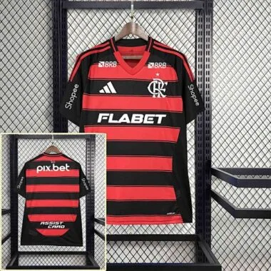 25-26 All Sponsor Flamengo Home Kit Soccer