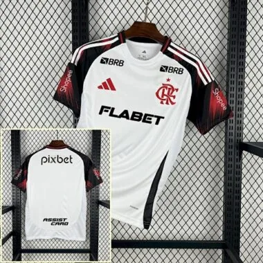 25-26 All Sponsor Flamengo Away Kit Soccer