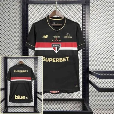 25-26 All Sponsor Sao Paulo Second Away Kit Soccer T-Shirt