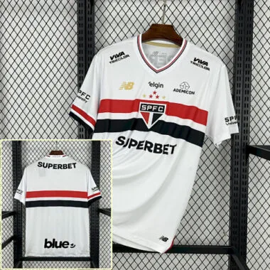 25-26 All Sponsor Sao Paulo Home Kit Soccer