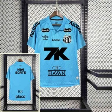 25-26 All sponsor Santos Fourth Away Kit Soccer T-Shirt