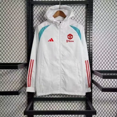 Windbreaker Manchester United White S-XXL Cheap Soccer Jerseys