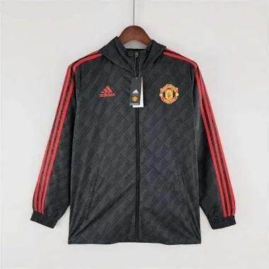2022 Manchester United black-red edge Windbreaker