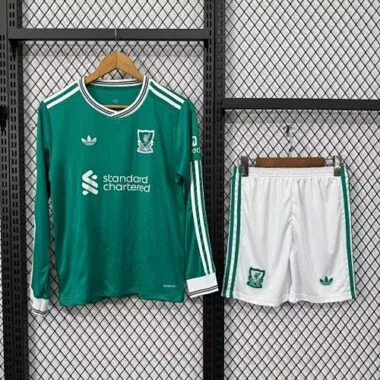 25-26 Liverpool Third Long Sleeves Kit Soccer T-Shirt