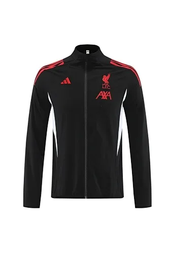 25-26 Liverpool zwart windjack Voetbal-T-shirt