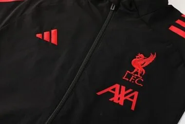 25-26 Liverpool zwart windjack Voetbal-T-shirt