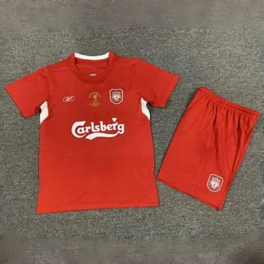 04-05 Liverpool Home Retro Kid Kits Youth Apparels Football AAAAJersey