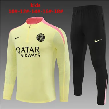 24-25 PSG Kids Player Long Sleeve Training Suit Football Shirts(2)