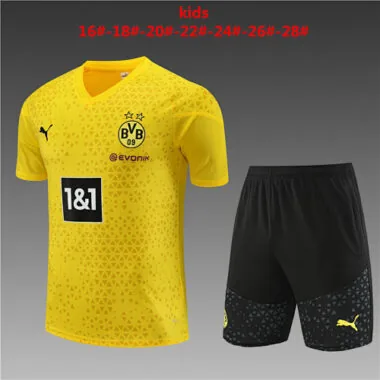 23-24 Dortmund Kids Training Soccer Jerseys