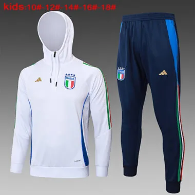 2024 : Sweat à capuche pour enfants, survêtement à manches longues, maillots de football, Italie