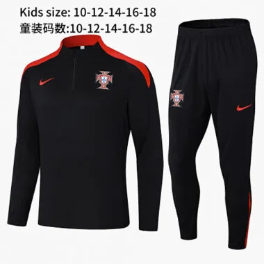 Maglie da calcio da allenamento a maniche lunghe per bambini "Portogallo 2024" (1)