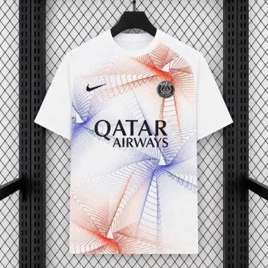 Paris Saint-Germain 2026/27 White Red Blue Pre-Match Jersey