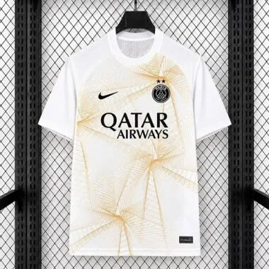 Paris Saint-Germain 2026/27 White Gold Pre-Match Jersey
