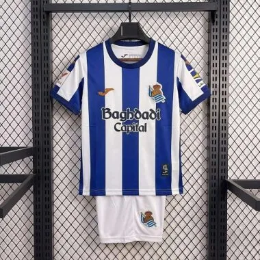 Real Sociedad 2026/27 Blue White Black Collar Home Kids Kit - product image