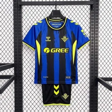 Real Betis 2026/27 Navy Blue Yellow Striped Third Kids Kit