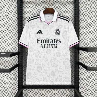 Real Madrid 2026/27 White Silver Floral Pattern Special Edition Jersey